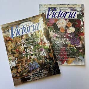 Set of 2 Vintage Victoria Magazine August 1995 April 1996